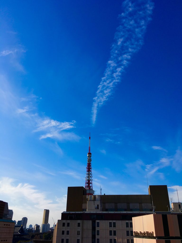 TOKYOのシンボルタワー🗼から何かが立ち昇っています!!!(ﾟoﾟ;;