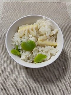 たけのことそら豆のご飯